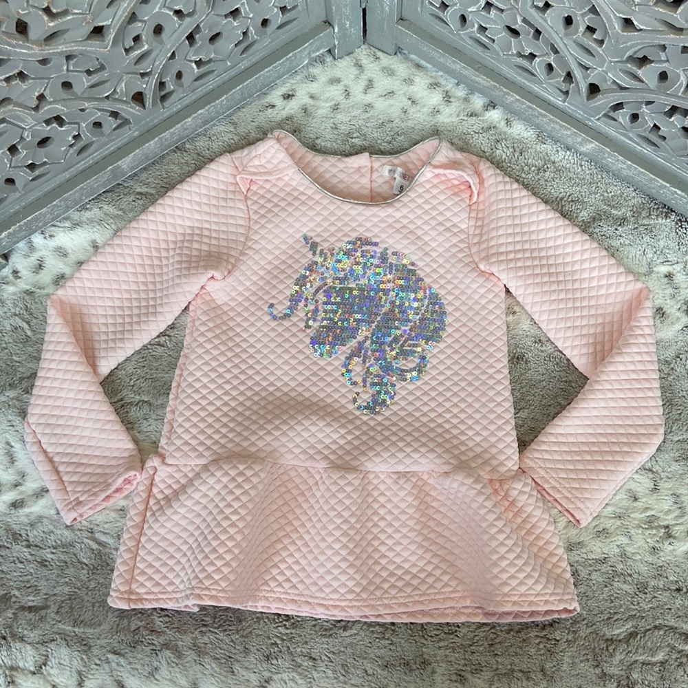 Nannette Girl quilted sequin unicorn sweater girls size 6 Softgirl girlhoodcore